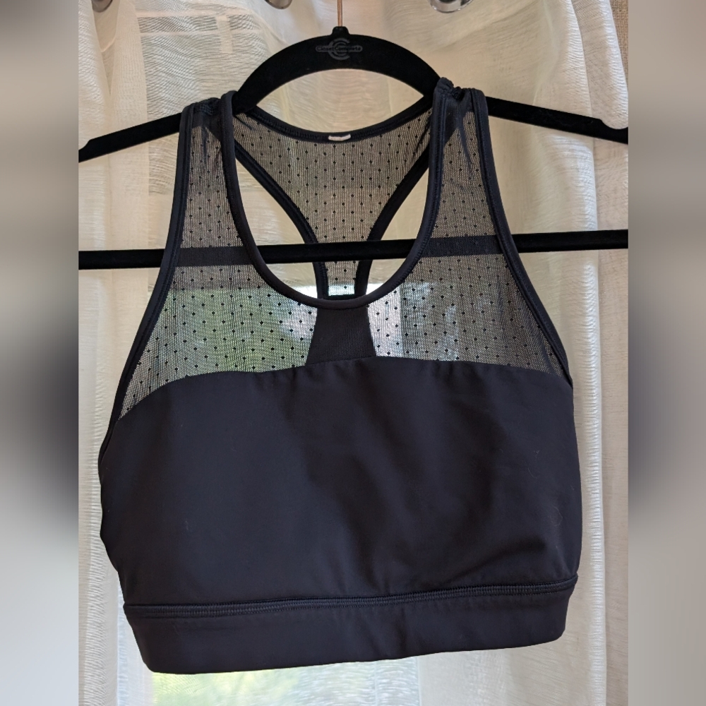 Lululemon Black Mesh Sports Bra